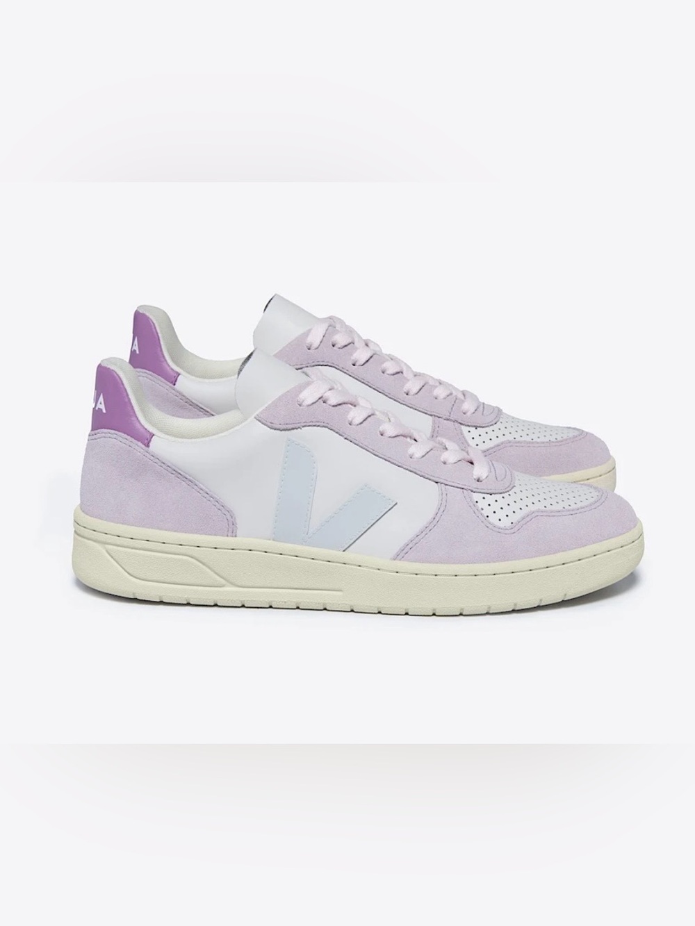 Veja Women’s V-10 LEATHER GRAVEL MENTHOL PARME Sneakers